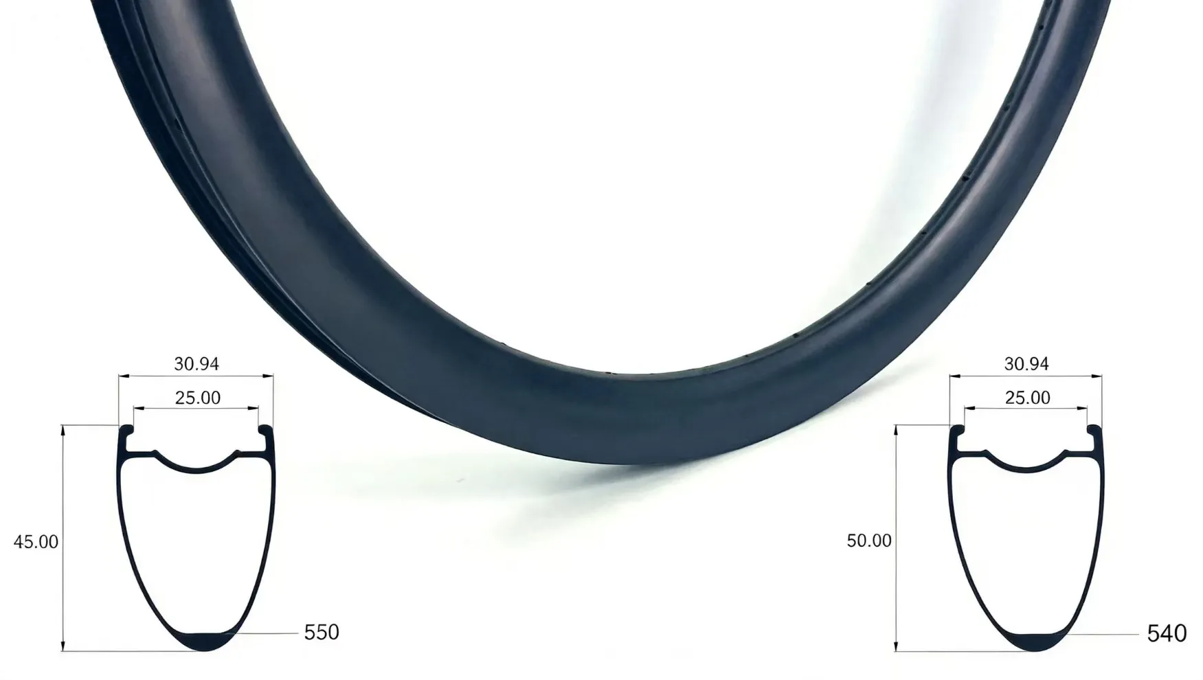 Carbon fiber rims AR25-45 vs AR25-50 Selection Guide